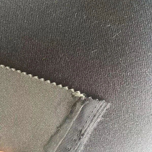 POLYESTER KNITTING FLEECE FABRIC WITH FIRE RESIST SPONGE
