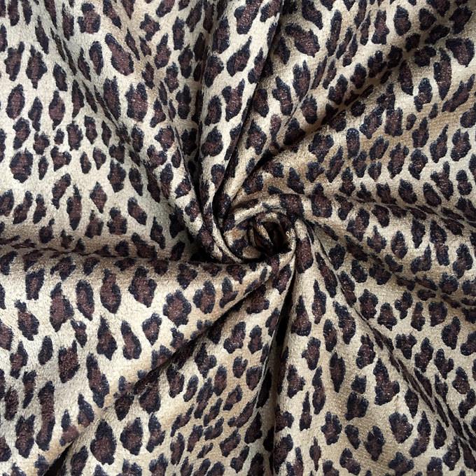 Knitted Print Suede Fabric