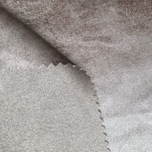 Tessuto in finta pelle scamosciata color bronzo